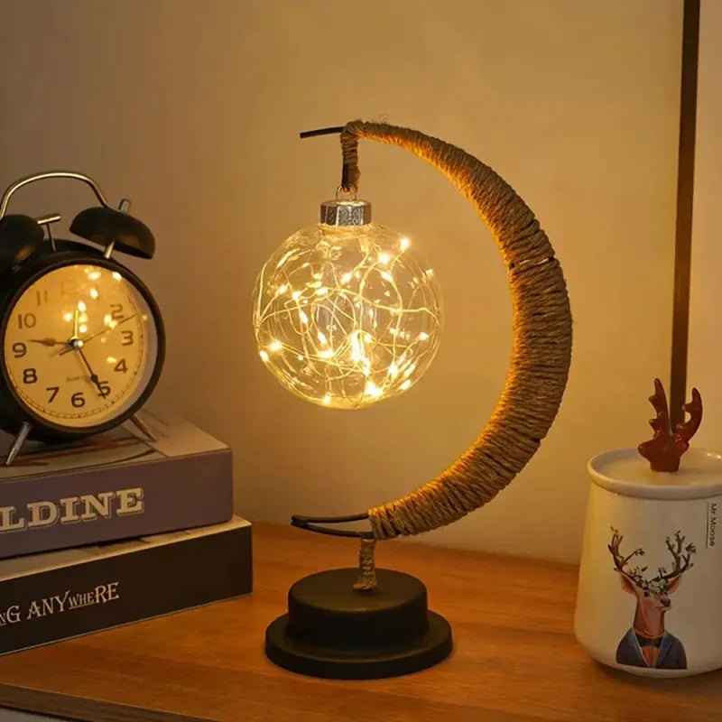 Wrought Iron Moon Lamp