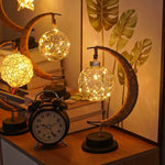 Crescent Moon LED Table Lamp – Warm White Decorative Light, 28cm