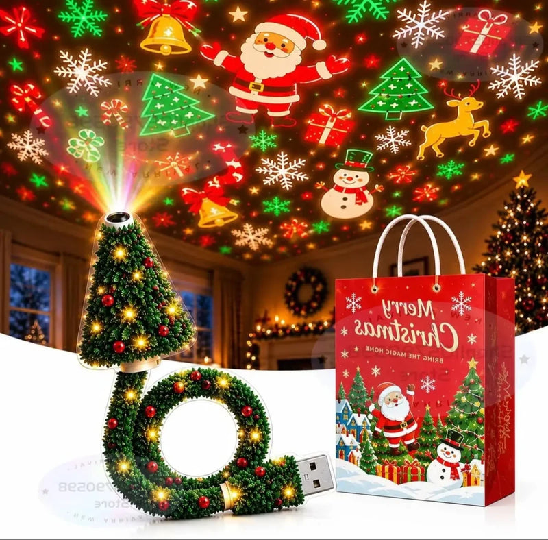 USB Powered Christmas Tree Projector Light