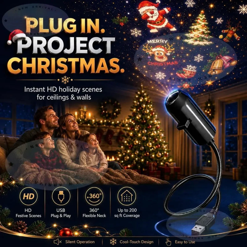 USB Powered Christmas Tree Projector Light