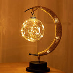 Wrought Iron Moon Lamp